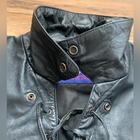 Vintage Leather Pullover Shirt/Jacket zipper side seams MOB ❣️Reasonable Offers💟 - Picture 10 of 16